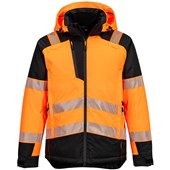 Portwest T160 PW3 Orange Waterproof Padded Hi Vis Winter Jacket