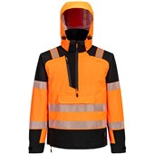 Portwest T161 PW3 Orange Waterproof Breathable Hi Vis Overhead Rain Jacket (3L)