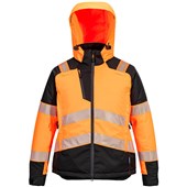 Portwest T162 PW3 Orange Women's Class 1 Padded Waterproof Hi Vis Winter Jacket