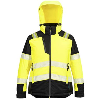 Portwest T162 PW3 Yellow Women's Class 1 Padded Waterproof Hi Vis Winter Jacket