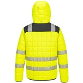 Portwest T165 PW3 Yellow Padded Lined Hi Vis Baffle Jacket