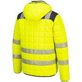 Portwest T165 PW3 Yellow Padded Lined Hi Vis Baffle Jacket