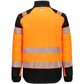 Portwest T170 PW3 Orange Hybrid Padded Lined Hi Vis Baffle Jacket