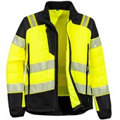 Portwest T170 PW3 Yellow Hybrid Padded Lined Hi Vis Baffle Jacket