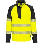 Portwest T172 PW3 Yellow 1/4 Zip Hi Vis Sweatshirt