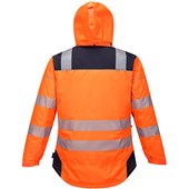 Portwest T400 PW3 Orange Padded Waterproof Hi Vis Winter Jacket