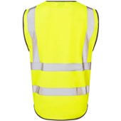 Leo Workwear Lynton Yellow EcoViz Zipped Hi Vis Superior Waistcoat