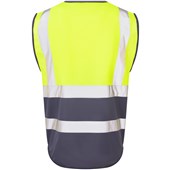 Leo Workwear Lynton W11 Two Tone Zipped Hi Vis Superior Waistcoat
