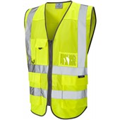 Leo Workwear Cobbaton Yellow EcoViz Coolviz Superior Mesh Hi Vis Vest 