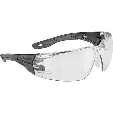 Bolle RUSH+ 2.0 Safety Glasses Platinum KN Clear Lens - RUSPMN10E