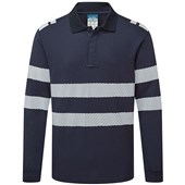 Portwest Modaflame PW3 FR733 Inherent Flame Retardant Anti Static Arc Flash Hi Vis Long Sleeve Polo Shirt