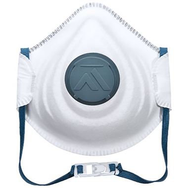 Portwest P211 Strap & Clip FFP2 Valved Dolomite Moulded Disposable Masks (Pack 10)