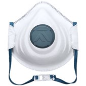 Portwest P211 Strap & Clip FFP2 Valved Dolomite Moulded Disposable Masks (Pack 10)