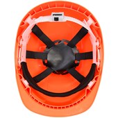 Portwest PH55 Endurance Safety Helmet with Deluxe Chin Strap - Vented Slip Ratchet Short Peak