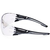 Portwest PR01 Anthracite Wraparound Safety Glasses - Anti Scratch & Anti Fog