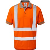 Pulsar PR176-R Rail Orange GRS Recycled Hi Vis Polo Shirt