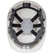 Portwest PW54 Endurance Safety Helmet with Chin Strap - Electrical Insulated Non Vented Wheel Ratchet Short Peak
