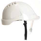 Portwest PW55 Endurance Visor Safety Helmet - Vented Wheel Ratchet Short Peak