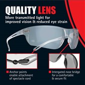 JSP Stealth 16g Smoke Safety Sunglasses ASA920-163-000 - Anti Scratch Hardia+ Lens