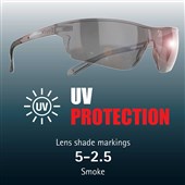 JSP Stealth 16g Smoke Safety Sunglasses ASA920-163-000 - Anti Scratch Hardia+ Lens